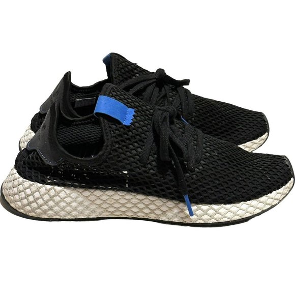 Adidas Men\'s Deerupt Alphatype Running Shoe Size 9 Black White Blue main image 9